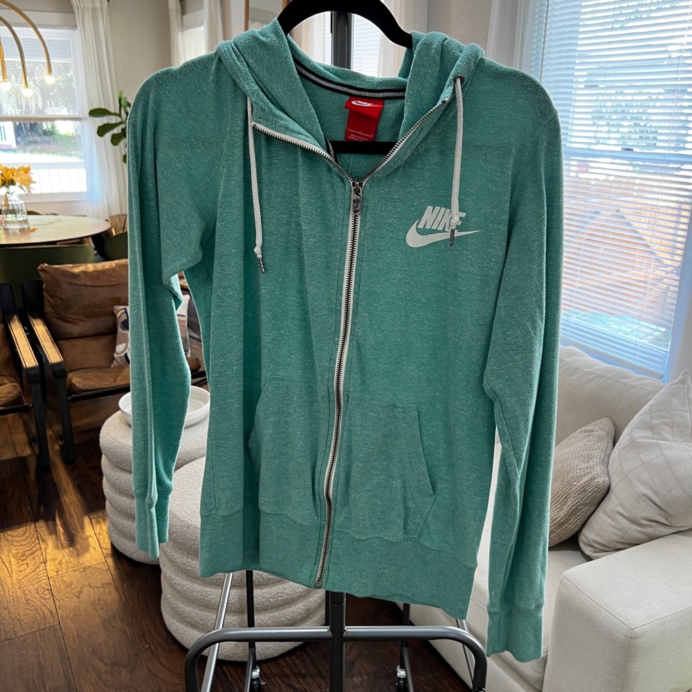 Nike sea foam green full zip hoodie